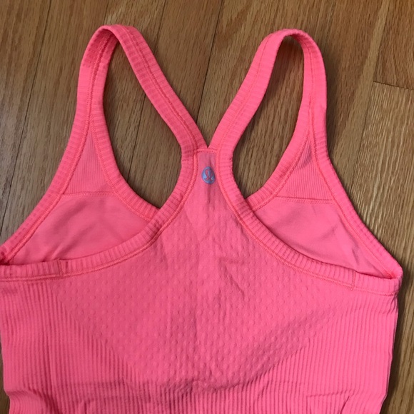 Lululemon ebb to street tank heathered grapefruit sz 4 - Picture 5 of 6